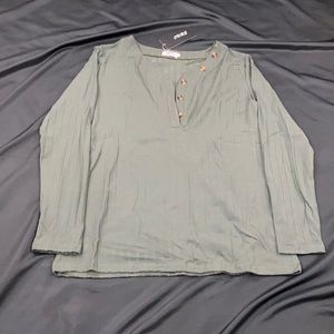 Women’s Long sleeve cardigan top olive green